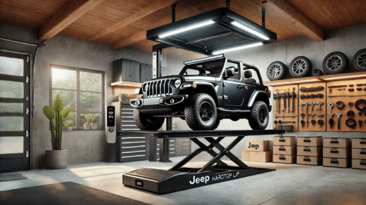 Jeep hardtop garage lift